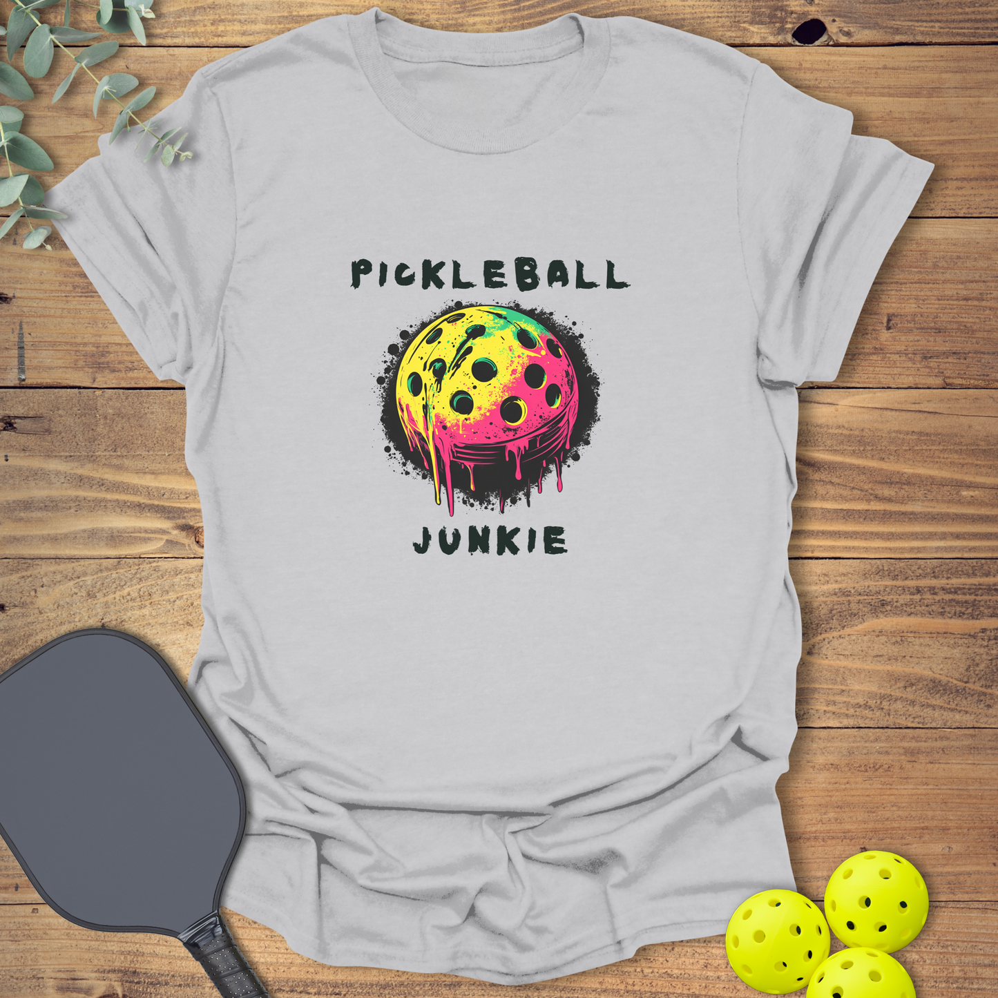 Melting Pickleball Junkie T-Shirt