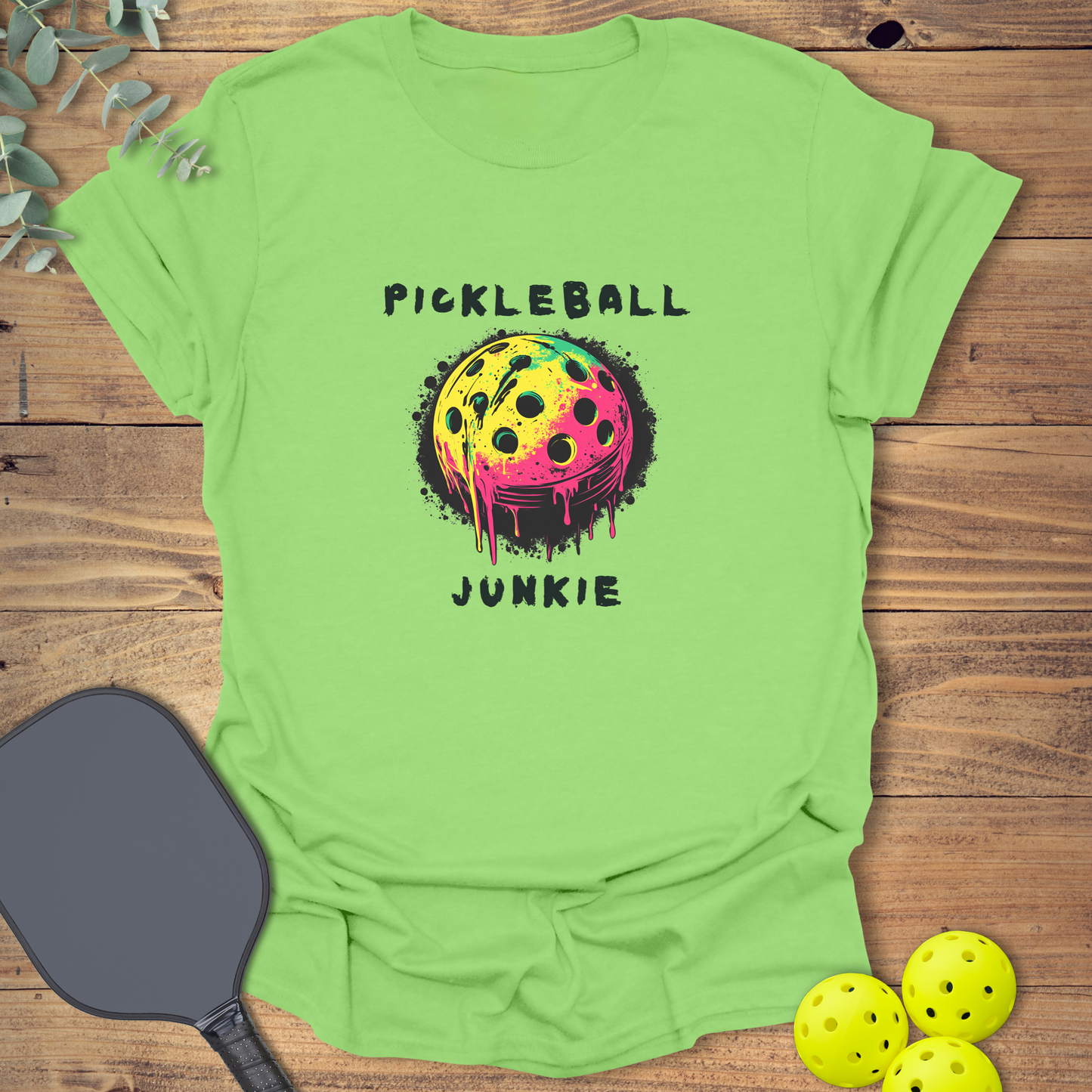 Melting Pickleball Junkie T-Shirt