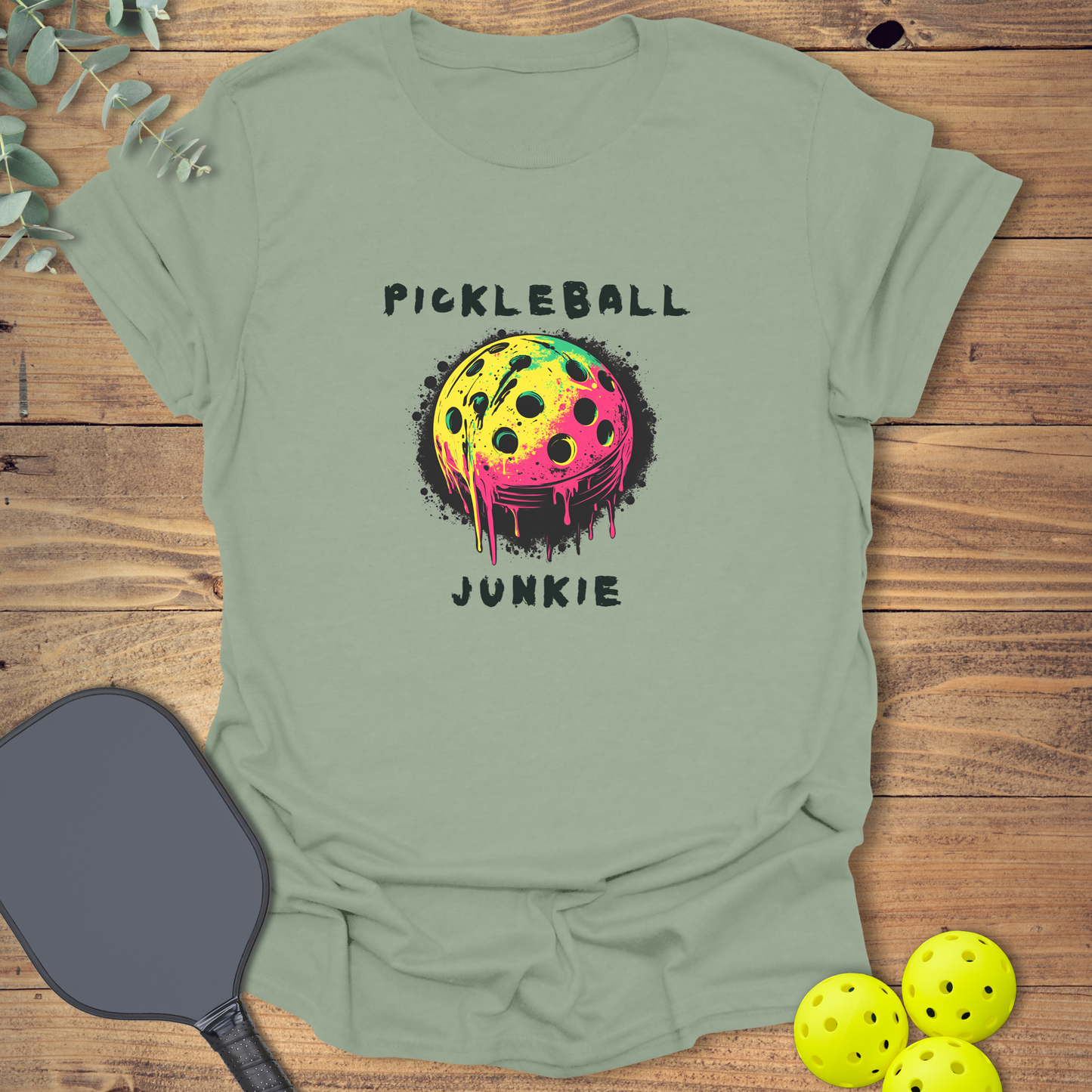 Melting Pickleball Junkie T-Shirt