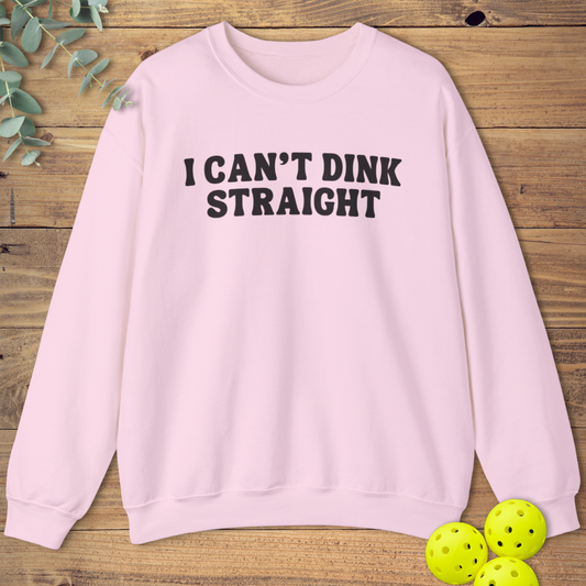 funny pickleball sweatshirt in light pink