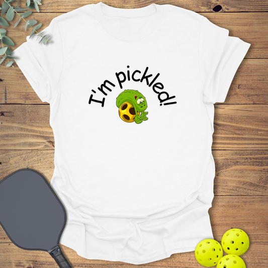 funny pickleball t-shirt in white