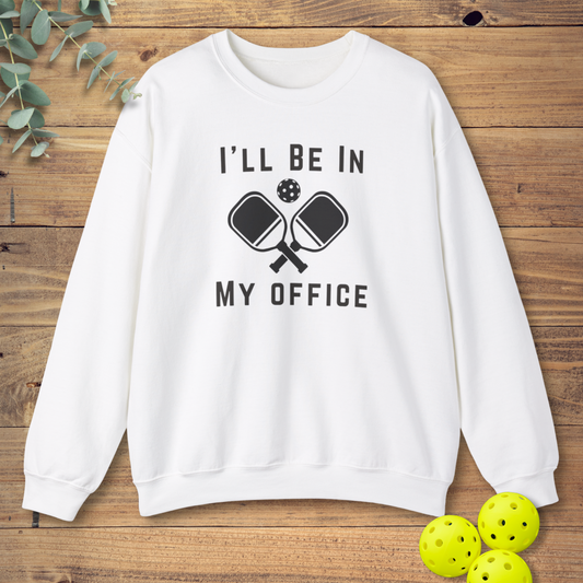 funny pickleball sweatshirt in white