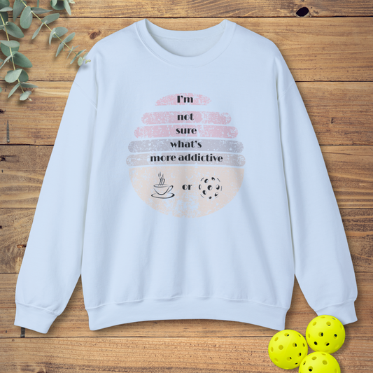 funny pickleballs sweatshirt for the pickleball addict in light blue
