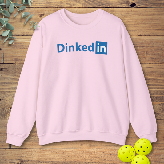 funny pickleball sweatshirt in light pink