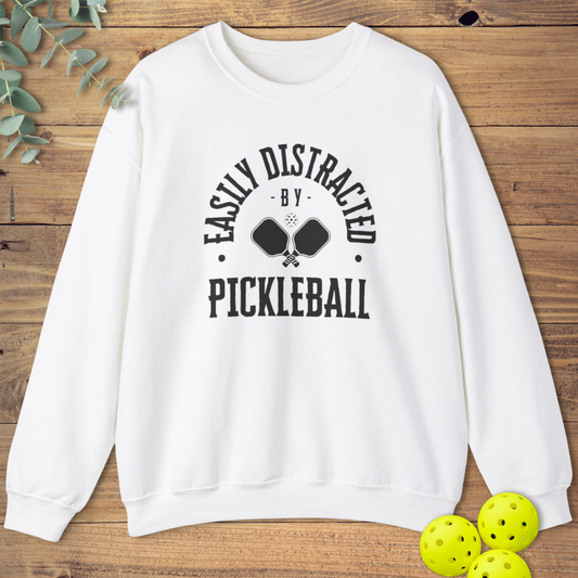 funny pickleball sweatshirt in white
