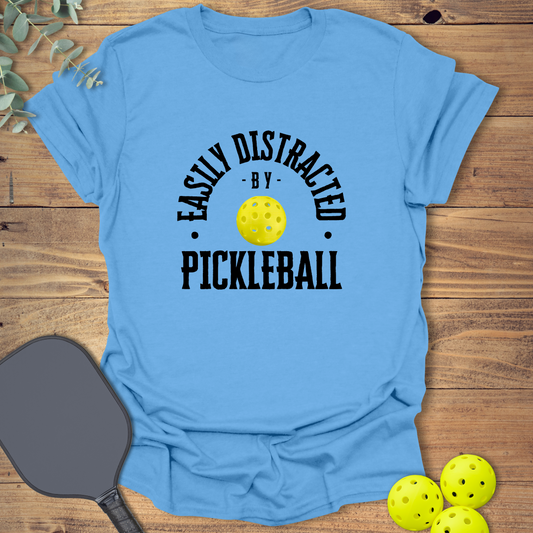 funny pickleball t-shirt in bright blue