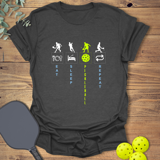 funny pickleball t-shirt in grey
