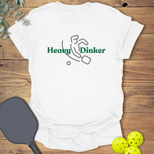Funny Pickleball T-Shirt for Dinkers in white