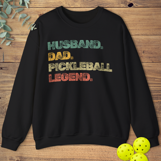 pickleball sweatshirt for husband or dad in black