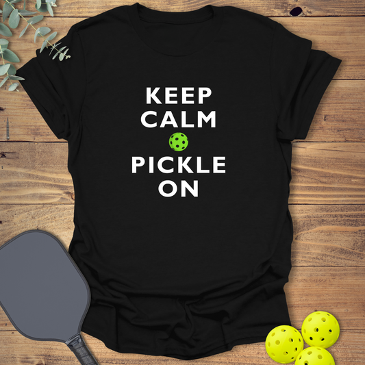 Funny pickleball t-shirt in black