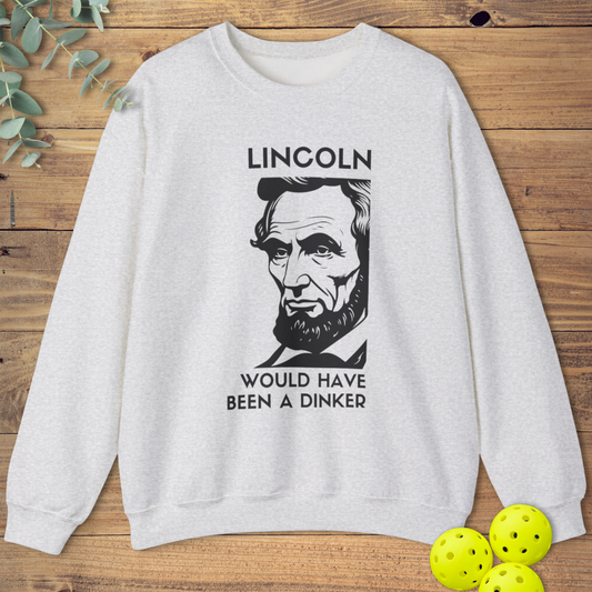 funny pickleball sweatshirt with an american president design in light grey