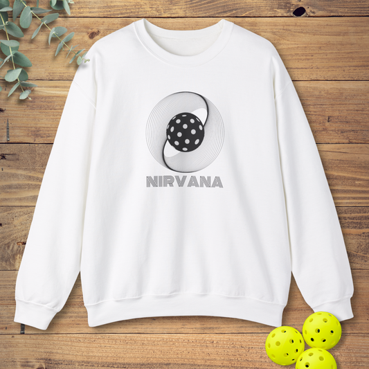 pickleball sweatshirt with a pop culture design in white