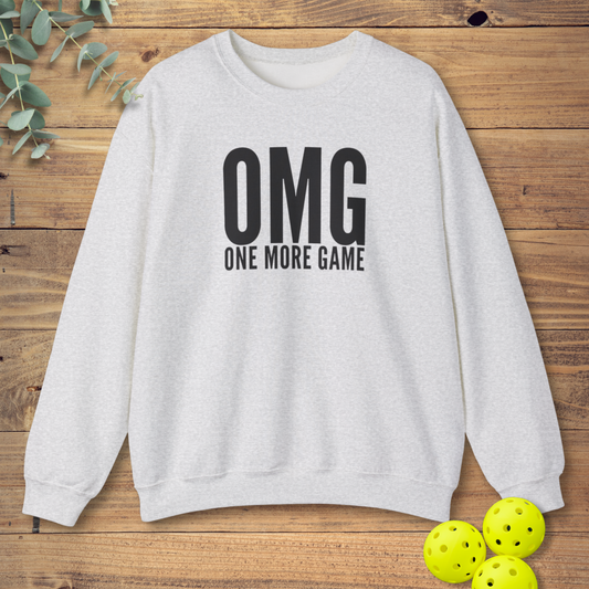 OMG pickleball sweatshirt in light grey