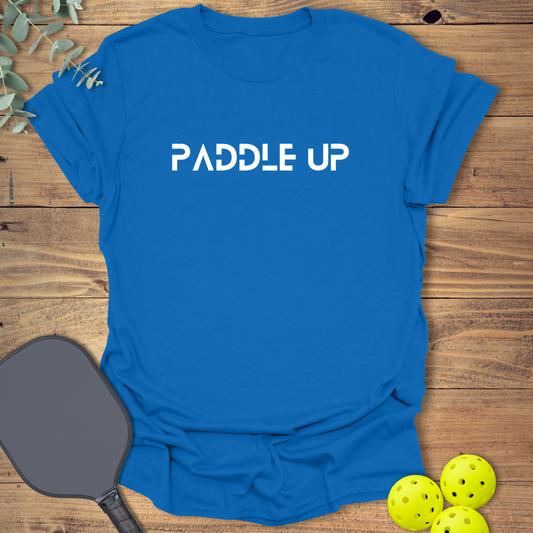 paddle up pickleball t-shirt in royal blue