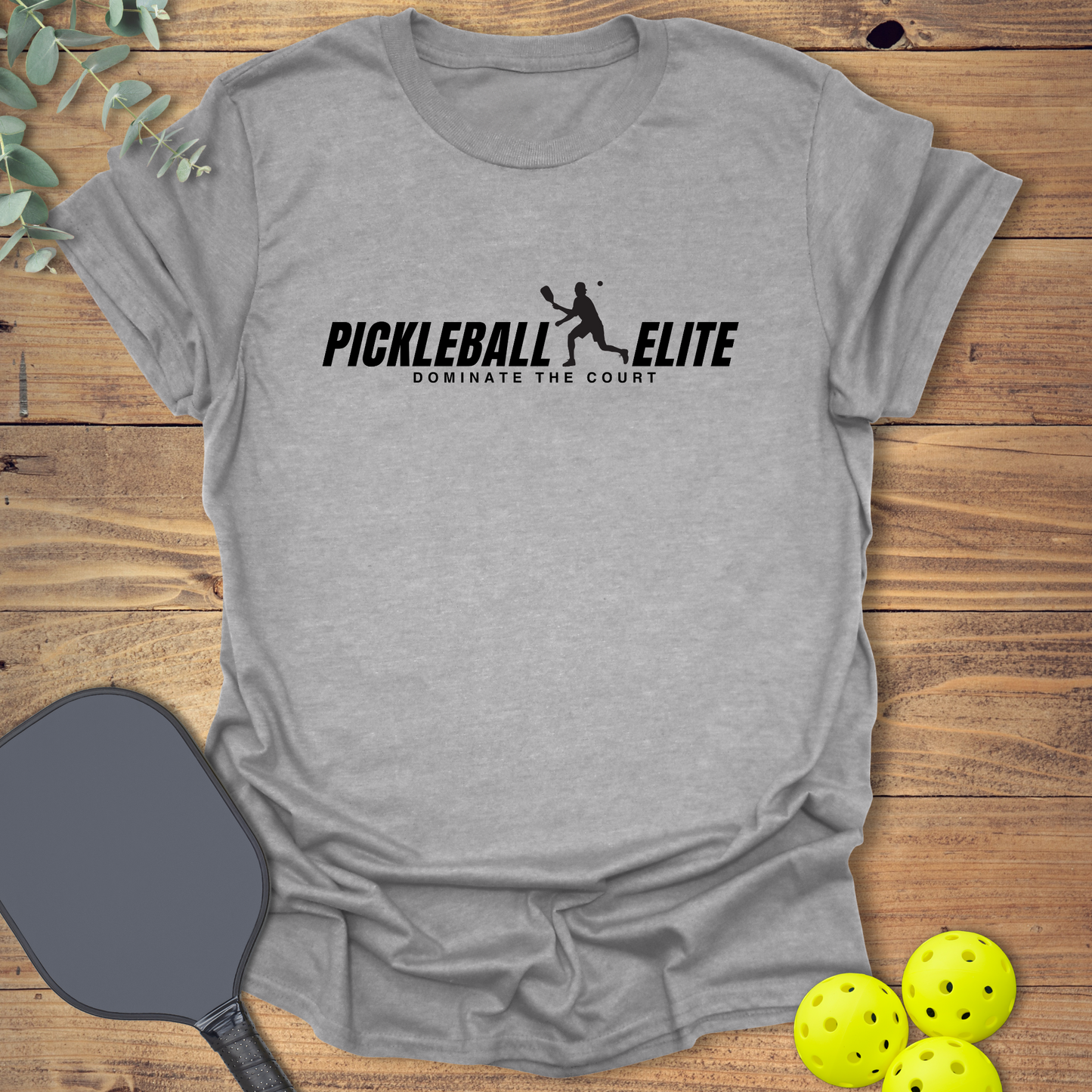 Court pickleball t-shirt in grey