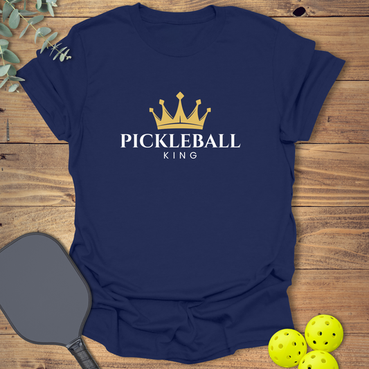 funny pickleball t-shirt for pickleball champion in navy blue