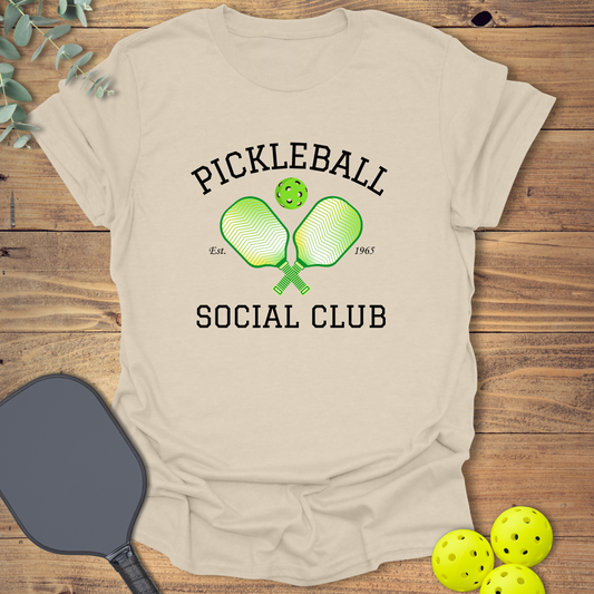 pickleball t-shirt for pickleball club in beige