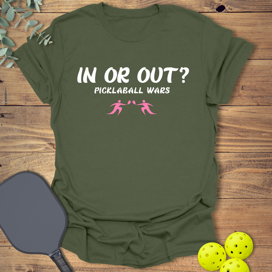 funny pickleball t-shirt in military green