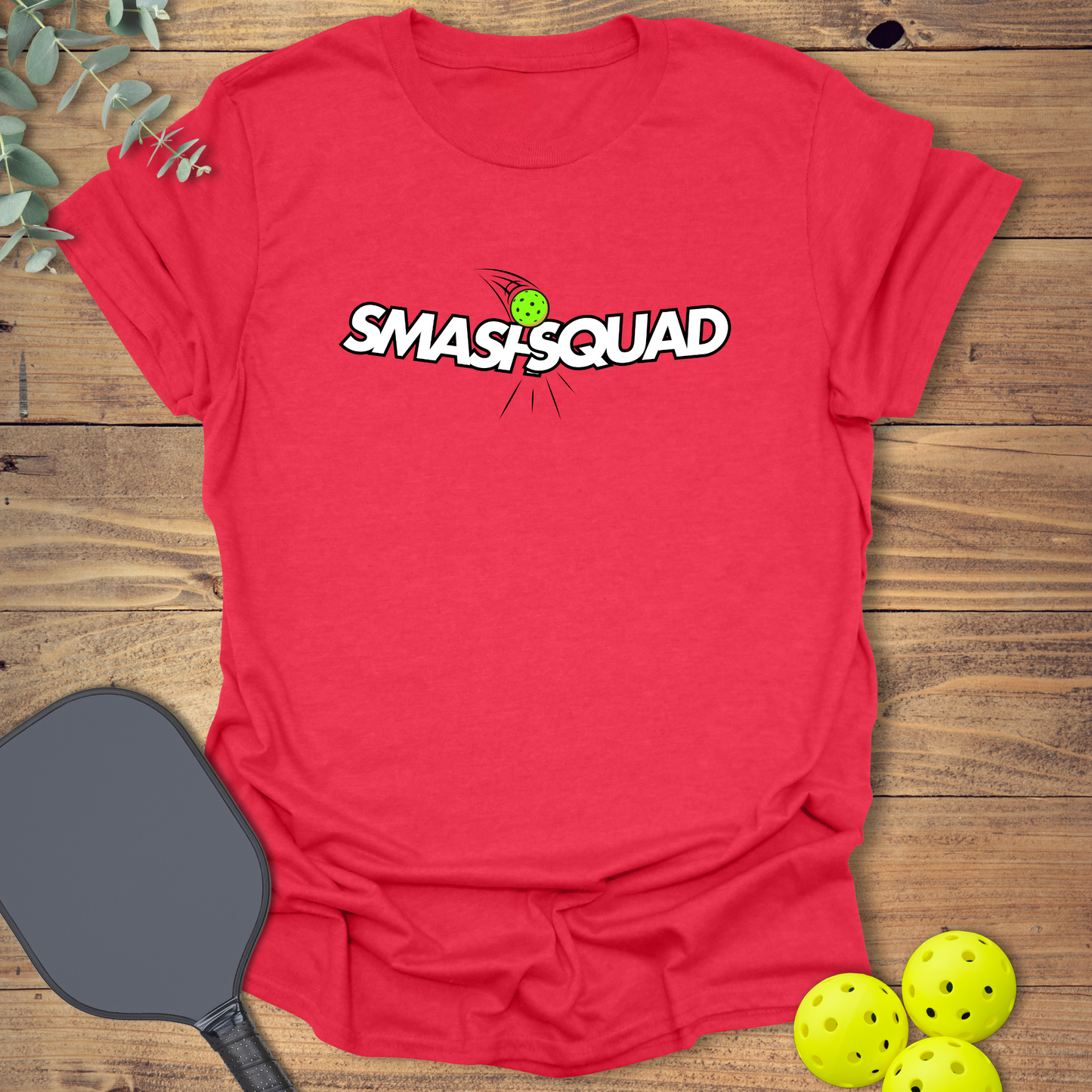 graphic pickleball t-shirt for pickleball team in red