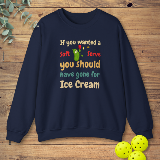 funny pickleball sweatshirt in navy blue
