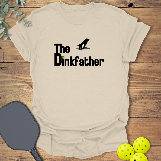 Funny pickleball t-shirt with a pop culture design in natural