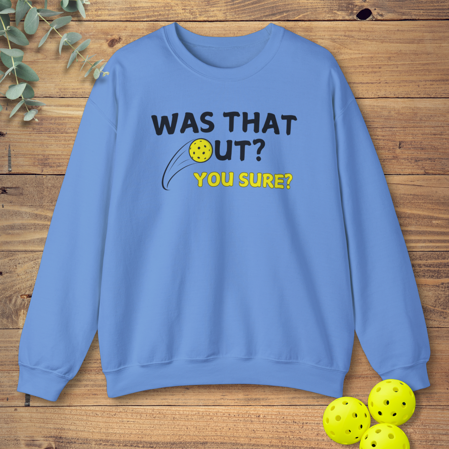 funny pickleball sweatshirt in blue