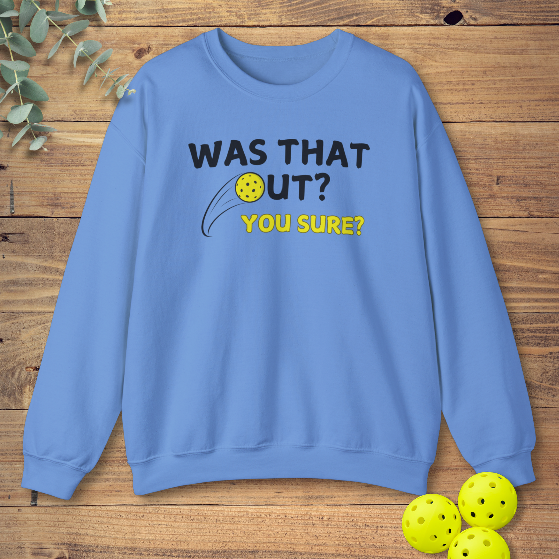 funny pickleball sweatshirt in blue