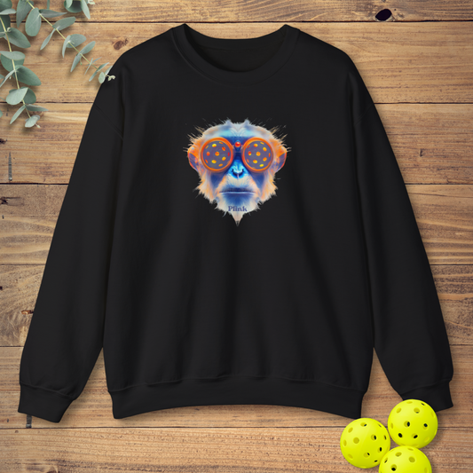 fun pickleball sweatshirt with a pop art style design in black