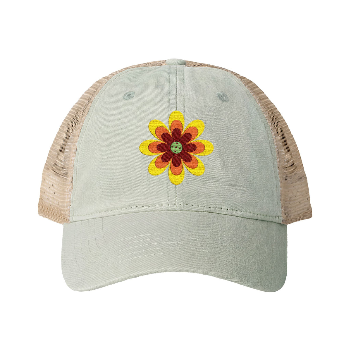 Pickleball Flower Women's Mesh-Back Cap