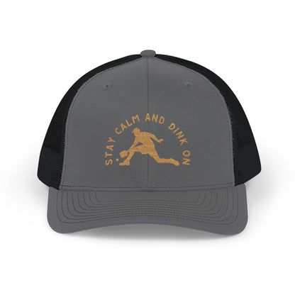 Stay Calm and Dink On Snapback Trucker Cap