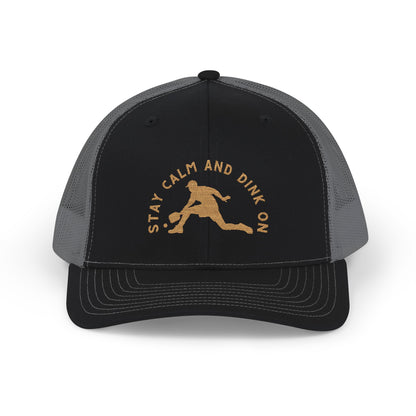 Stay Calm and Dink On Snapback Trucker Cap
