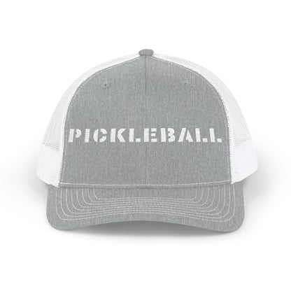 Stencil Pickleball Snapback Trucker Cap