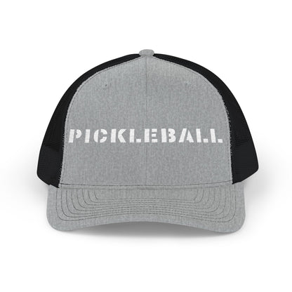 Stencil Pickleball Snapback Trucker Cap