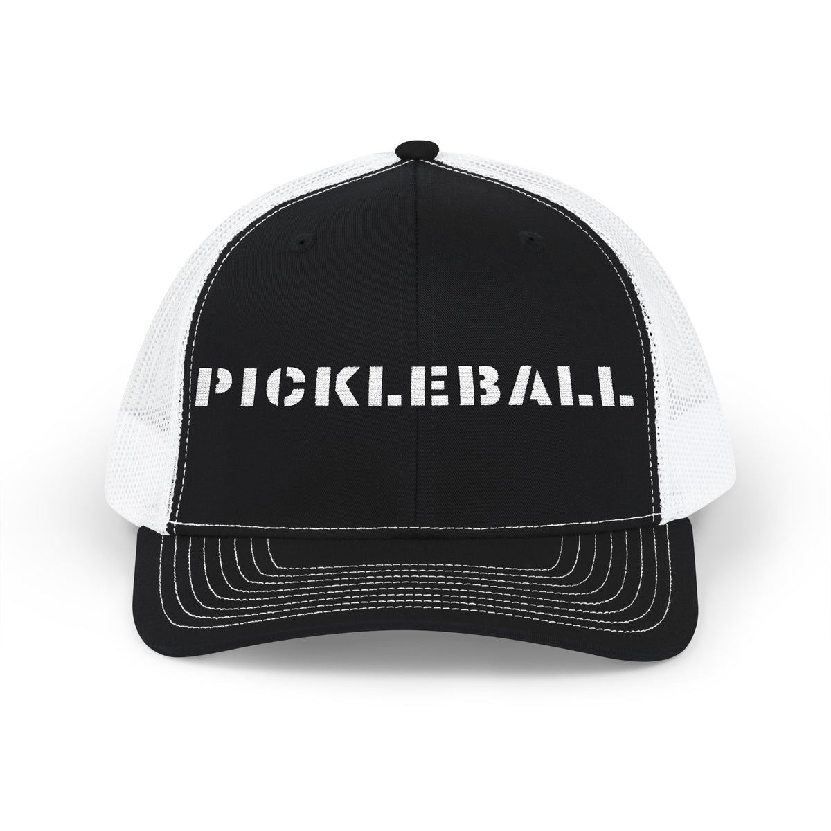 Stencil Pickleball Snapback Trucker Cap