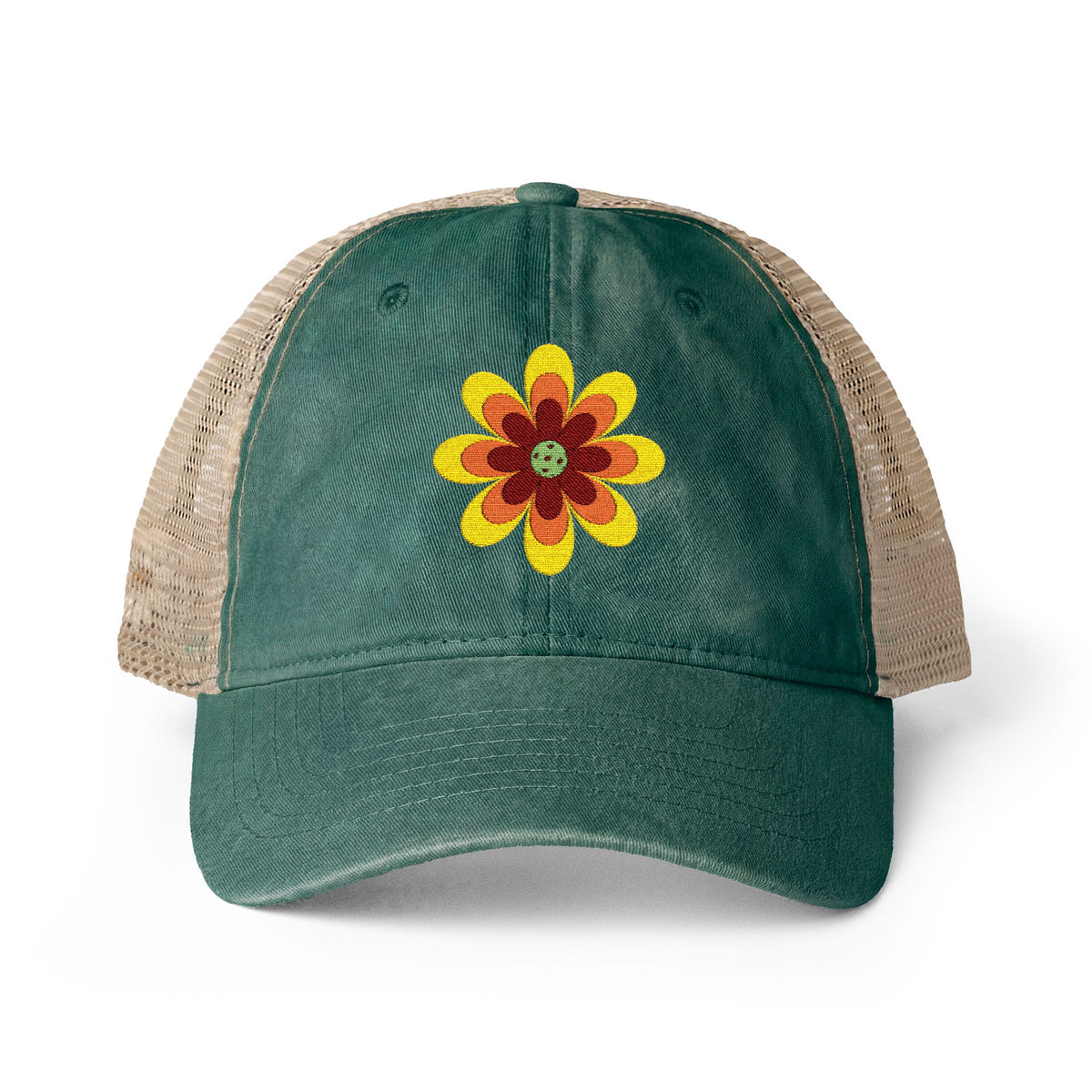 Pickleball Flower Women's Mesh-Back Cap