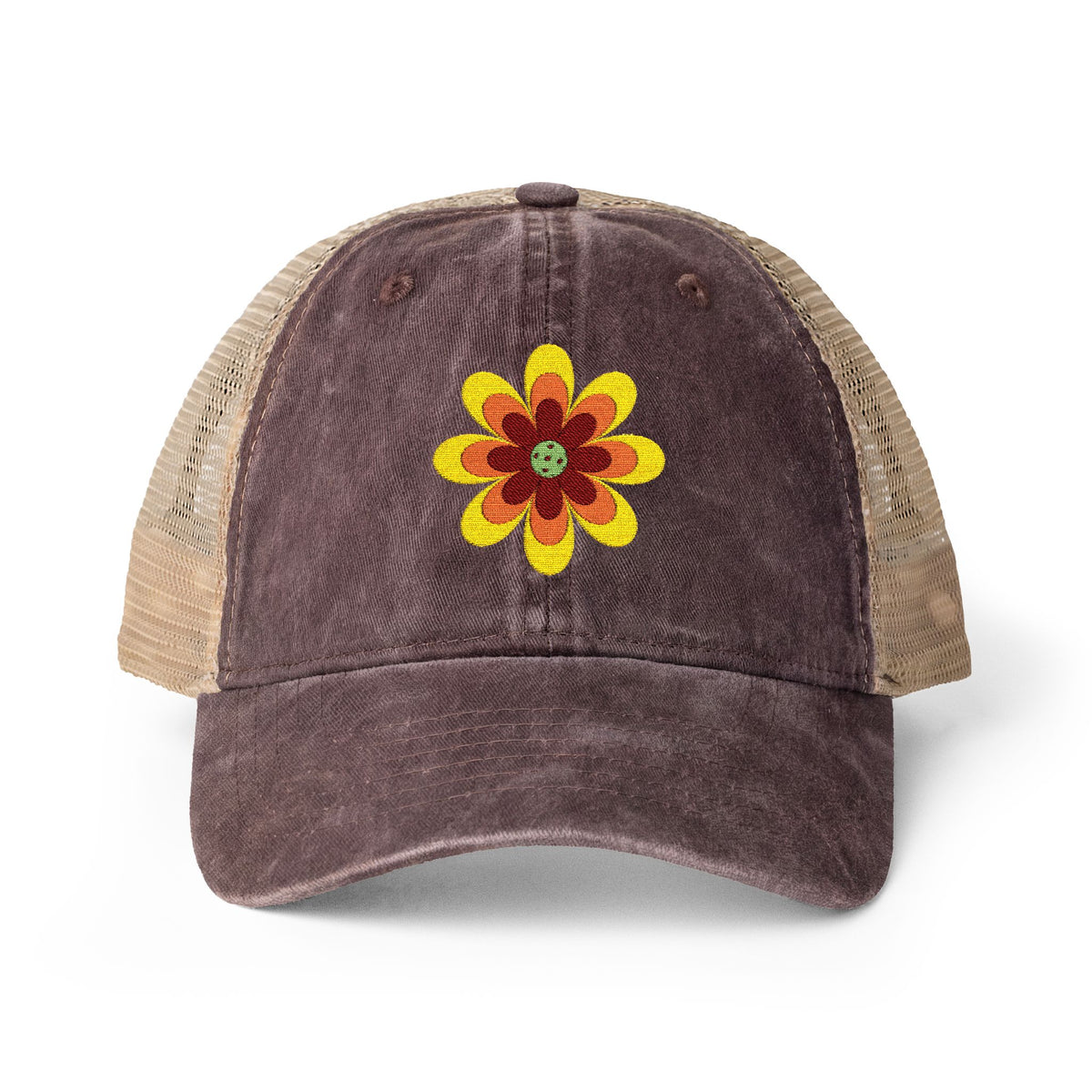 Pickleball Flower Women's Mesh-Back Cap
