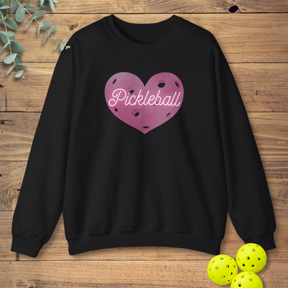 Pink Pickleball Heart Sweatshirt