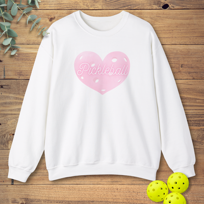 Pink Pickleball Heart Sweatshirt