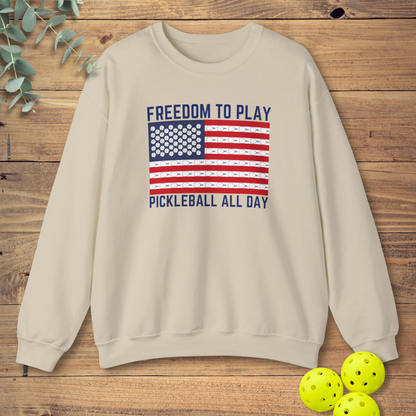 Freedom to Play Pickleball Sweatshirt