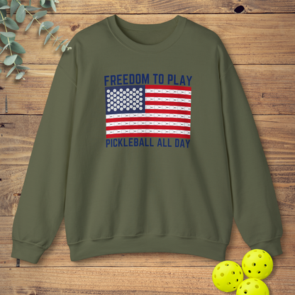 Freedom to Play Pickleball Sweatshirt