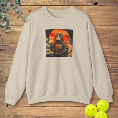 Pickleball Samurai Cat Plink Sweatshirt
