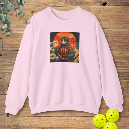 Pickleball Samurai Cat Plink Sweatshirt
