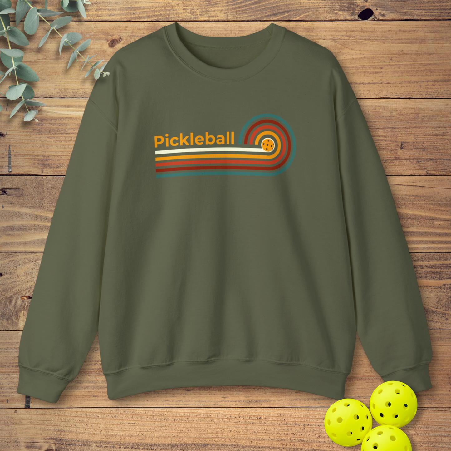 Pickleball Retro Swirl Sweatshirt