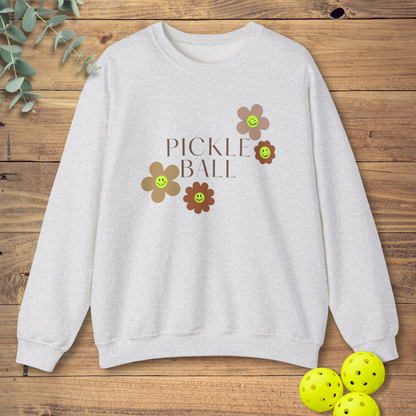 Pickleball Retro Flowers Sweatshirt