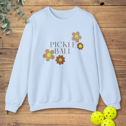 Pickleball Retro Flowers Sweatshirt
