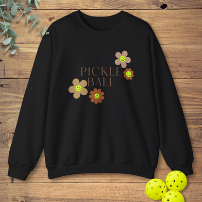 Pickleball Retro Flowers Sweatshirt