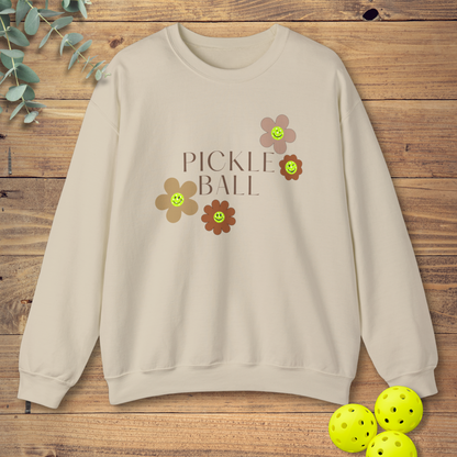 Pickleball Retro Flowers Sweatshirt