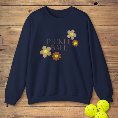 Pickleball Retro Flowers Sweatshirt