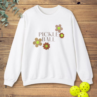 Pickleball Retro Flowers Sweatshirt