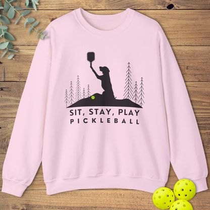Sit Stay Play Pickleball Sweatshirt